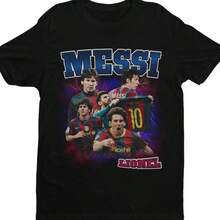 Lionel Homage _ Barcelona Football T Shirt _ Football _ Soccer _ Lionel Fan _ Lionel Gift _ Lionel Barcelona - 黑色 - 查看 1