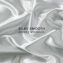 HOdo Home Satin Duvet Cover King Size, 3 Piece Silk Like Comforter Cover, Ultra Soft And Breathable Bedding Set With Zipper Closure &Amp; Corner Ties (Light Grey) - MàuE - Xem 4