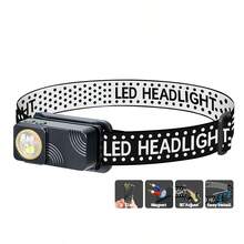 1 Đèn pin đội đầu LED sạc lại được - Siêu sáng, nhiều chế độ chiếu sáng, có nam châm, đèn đội đầu có thể điều chỉnh, thích hợp cho hoạt động ngoài trời, cắm trại, làm quà tặng. - Nhiều màu - Xem 12