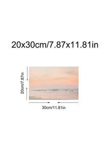 1件高品質海洋衝浪印花，極簡加州海灘藝術，粉色暮色海濱繪畫，適合臥室、客廳、宿舍，牆面藝術、牆面裝飾、家居裝飾、房間裝飾，畫布牆面藝術，海報，附框牆面藝術，可選框 - 彩色 - 查看 21