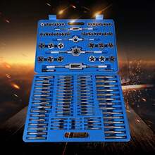 110PCS M2-M18 Screw Nut Tap Set With Wrench Handle, Heavy Duty Hand Tool Kit - A - View 4