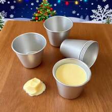 1pc/5pcs/10pcs Aluminum Pudding Cups, Chocolate Dessert Cups, Paper Cupcake Liners, Muffin Baking Pans. Reusable, Durable, Easy To Clean. Ideal For New Year, Thanksgiving And Christmas Baking. - Multicolor - View 9