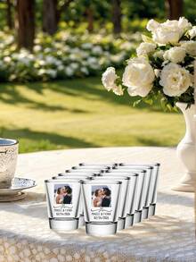 1pc/12pcs Personalized Wedding Shot Glass,2oz Glass Material,Custom Photo & Name | Suitable For Bridesmaid Gift,Valentine's Day,Wedding Decor,Birthday Parties,18th Birthday Gifts,Unique Birthday Gift, Photo Keepsake, Fun Birthday Gift,Shot Glass With Face,Shot Glass With Picture, Custom Birthday Shot Glasses, Personalised Gifts And For Groomsmen Gifts - Round Cup - View 14