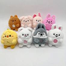 SKZ KPOP STAY Straykid Cartoon Keychain Egg Doll Mini Plush Doll Bag Pendant Fan Collection Gift Birthday Gift Couple Gift - Multicolor - View 1