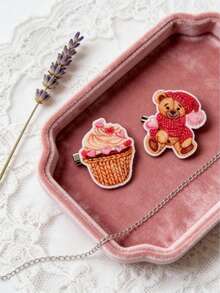 2件套情人节发饰套装，心形蝴蝶珍珠