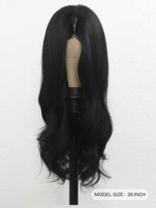 Women's Black Medium Split Long Curly Hair Wig - European And American Style, Big Wave Design - Multicolor - View 3