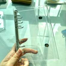 1pc Transparent Portable Loose-Leaf Notebook, Metal Loose-Leaf Clip, High Transparency Outer Shell, Lightweight And Easy To Carry, Flexible To Add Or Remove Pages, Suitable For Learning, Note-Taking, Journaling, Daily Planning, Student Classroom, Office Commute, Personal Memo, Organizing Materials, Inspiration Recording, Practical And Aesthetic - Loose-leaf Book - View 11