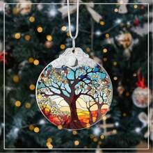 2025年生命之树亚克力挂饰 – 基督教女性礼物，趣味节日装饰，成人交换礼物，信仰主题树挂饰，送给她的好主意 - 彩色 - 查看 3