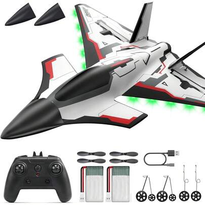 RC Plane 4 Channel Remote Control Jet Hobby Airplane With LED Lights RTF Aerobatic Aircraft Toys,2.4GHz 6-Axis Gyro Stabilizer EDF EPP Glider Aircraft Plane For Adults Beginners Advanced : Toys & Games
