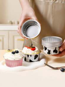 20pcs Air Fryer Tinfoil Bowls, Aluminum Foil, Reusable, Household Oven Cake, Baking Mold, Tinfoil Box, Cup - Multicolor - View 3