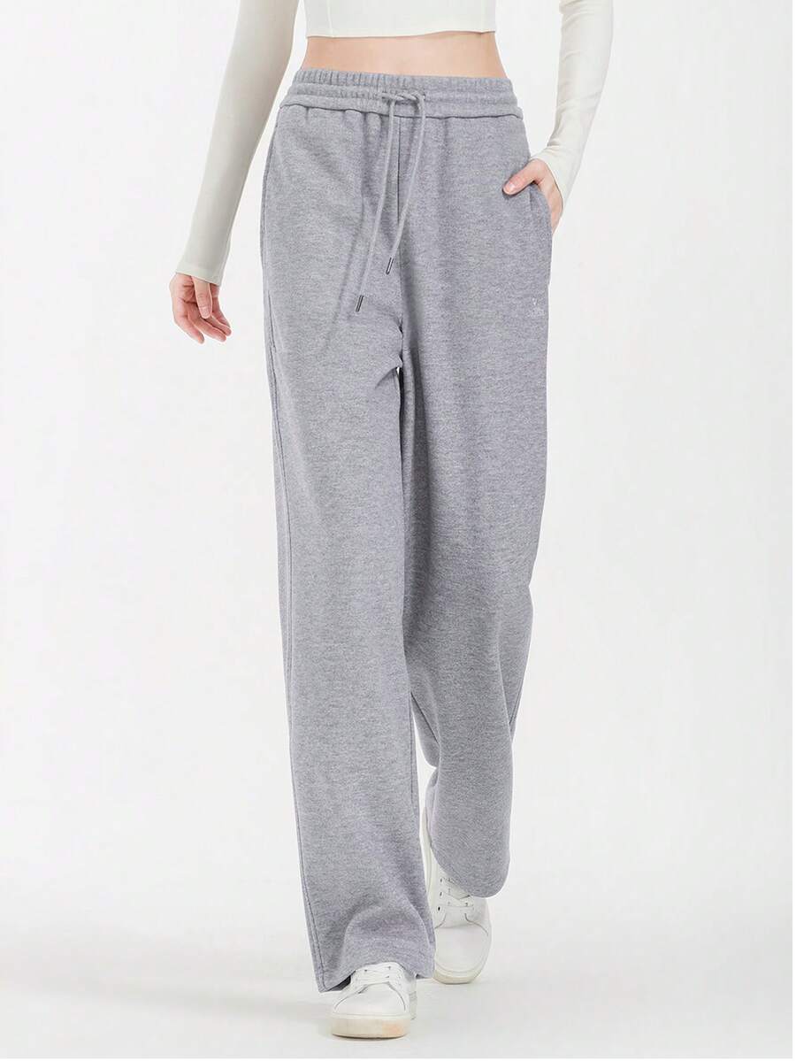 CAMEL CROWN Women's Sports Casual Pants, New Autumn Style, Cotton-Feel Comfortable Wrinkle-Resistant Knitted Flared Pants