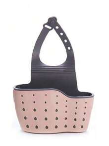 1pc Adjustable Modern Kitchen Sink Organizer - Multifunctional Plastic Hanging Basket With Drainage, Dish Rack, Sponge & Produce Holder, Drying Rack, Sink Drain Rack, Dish Soap Sponge Holder, Kitchen Accessories