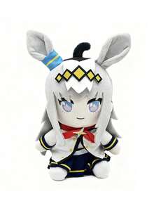 26厘米/10.23英寸 赛马娘 - Pretty Derby Oguri 帽子毛绒玩具 兔耳朵 名人玩偶 毛绒玩具 装饰创意礼物 儿童生日派对 家居 女孩房间装饰 游戏收藏 - 淺灰色 - 查看 2