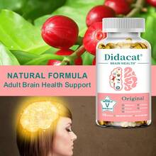 Brain Health Supplement, Premium Formula - Contains Coffee Fruit Extract And Phosphatidylserine - Supports Brain Memory, Learning Ability, Focus, Accuracy, And Attention In Both Men And Women - 120 Capsules - 1瓶 - 查看 6