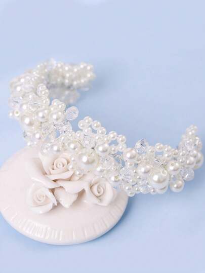 1pc Elegant Pearl Headband, Wedding Hair Accessory, Party & Formal Event Headpiece