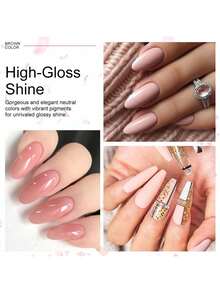 LIMEGIRL 20Pcs Pastel Neutral Gel Nail Polish Set, Spring Summer Macaron Nude UV LED Soak Off Nail Gel Kit For DIY Manicure Nail Art - Multicolor - View 5