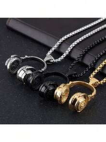 1 pieza Collar con colgante de auricular de estilo hip hop, accesorio versátil y personalizado unisex - auricular - Ver 6
