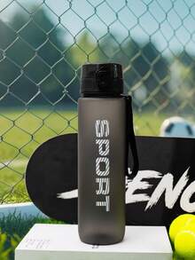 1pc 32oz/1000ml Frosted Leak-Proof Sports Water Bottle, Portable With Strap, Large Capacity Hydration Bottle For Gym, Outdoor, Travel, Suitable For Holiday, Birthday Gift