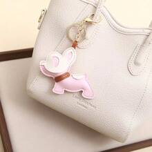 Fashionable Brand Dalmatian Leather Lanyard Small Dog Pendant Cute Cartoon Puppy Car Key Chain Keyring,Purse Charms - Multicolor - View 19