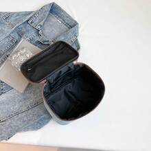 New Rhinestone Denim Handheld Makeup Bag, Portable Large Capacity Toiletry Bag, Fashionable High-End Organizer Bag, Suitable As Valentine's Day Gift, Wedding Gift - Multicolor - View 3