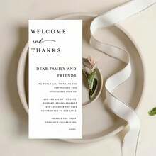 10/30 Pcs Modern Minimalist Welcome & Thank You Notes, Simple Wedding Theme Table Cards For Guests, 1st Anniversary Gift Ideas, Premium Quality, Stylish Design - Multicolor - View 2