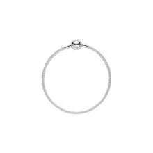 Vòng tay xương rắn PANDORA Basic Heart Couple DIY, Vòng tay bạc 925 cơ bản cho cặp đôi, Quà tặng cho bạn gái, Sinh nhật, Giáng sinh, Ngày của Mẹ, 590719 - Bạc - Xem 3