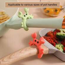 1pc Crab Shaped Silicone Utensil Holder, Anti-Spill Countertop Ladle & Spatula Rack, Kitchen Cooking Tool - Multicolor - View 4