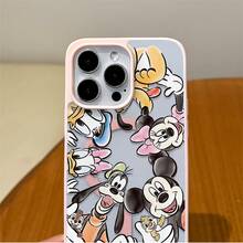 Disney. ‌   What Disney Disney Mickey Mouse Family Character Patterned Phone Case With Playful Designs And Cheerful Colors. Compatible With  17, 16, 15, 14, 13, 12, And 11 Pro Models, Featuring Shockproof Protection. Perfect Gift For Family And Frids For Birthdays Holidays And Special Occasions..Holiday Accessories. - 白色 - 查看 3