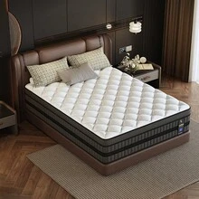 LayRoad Bedroom Furniture, 12/14-Inch Black Queen Mattress, Built-In Memory Foam And Individually Pocketed Springs, Available In Twin, Full, Queen And King Mattress Sizes, With Side Handles For Easy Movement, Fiberglass-Free, Odorless, Highly Breathable, Providing A Comfortable Sleep. - Black - View 5
