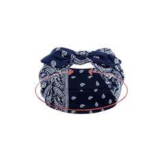 1pc Bowknot Headband With Paisley Print, Suitable For Spring, Summer, Autumn, Winter, Exercise, Yoga, Rabbit Ear Design