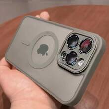 Matte Armor MagSafe Case-Shockproof Hard Cover For IPhone 11-16 Pro Max Magnetic Protection Silicone Wireless Durable Washable Protective Smartphone - Gray - View 2