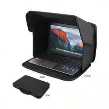 Tấm che nắng gấp gọn cho laptop, tấm chắn màn hình chống chói bảo mật cho laptop ngoài trời, phù hợp với laptop 12-16 inch, tấm che bảo vệ di động cho công việc ngoài trời. - màu đen - Xem 11