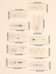 10pcs Pearl Hair Clips For Girls For Daily Life - Multicolor - View 6