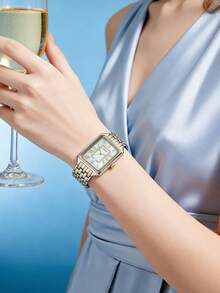 Fossil Raquel 三指针日期双色不锈钢手表 ES5305 - 白色 - 查看 4