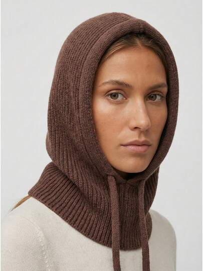 1 pieza Pasamontañas de punto unisex, cobertura cálida para el cuello y la cara