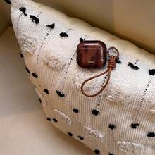 Luxury Amber Protective Case Compatible With Airpods 4, Pro 3, Apple Earphones, 2 Wireless Bluetooth, Pro, Shockproof Cover For 2nd & 3rd Generation - Brown - View 4