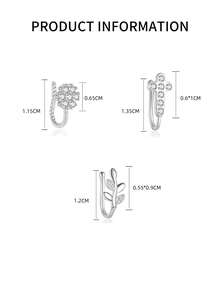 1件装S925纯银鼻钉，时尚轻盈，饰以柔和光泽的蛋白石，适合女性日常佩戴、派对和宴会等场合。 - 單隻鼻釘 - 查看 4