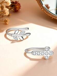 1件装S925纯银鼻钉，时尚轻盈，饰以柔和光泽的蛋白石，适合女性日常佩戴、派对和宴会等场合。 - 單隻鼻釘 - 查看 7