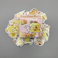 1套/60张 日本卡通人物黄色布丁小狗礼盒，卡通高价值图案，可爱学生帐篷装饰贴纸，ins风，节日礼物，可爱又实惠，营造惊喜感，送给朋友的礼物（随机款式） - 彩色 - 查看 6