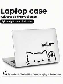 1 Piece, Cartoon Cat Pattern | Frosted Acrylic Ultra-Thin Laptop Case | Compatible With Air13 2025/Pro16 M3 M2 | Anti-Fingerprint, Shockproof, And Heat Dissipation In One | Essential Protective Case For Office And Study - Multicolor - View 8