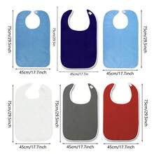 Adult Bibs, Unisex Adult Eating Bibs, Feeding Assistance Supplies For Elderly And Disabled, Adjustable Hook & Loop Closure Adult Bibs/Bibs, Removable And Washable Nursing Home Elderly Feeding Bibs, Made Of Towel Fabric, Suitable For Elderly Use, 6 Color Options
