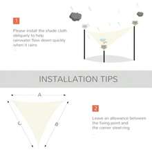 Vela de SombraTriangular 4 x 4 x 4M Malla Sombra para Exteriores - blancocrema - Ver 5