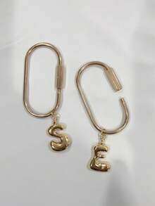 Bubble Initial Bag Charm Cherry Keychain Letters Charm Custom Bag Charms Key Holder Gold Bag Charm Gift Bridesmaid Keychain Gift For Her - Multicolor - View 5