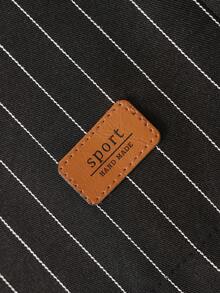 2条装男士弹力腰宽松休闲条纹短裤，简约都市风格，适合春夏度假、日常通勤、周末咖啡馆聚会及其他休闲场合。 - 黑色 - 查看 5