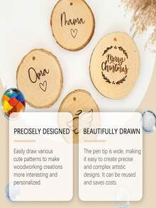 Wood Carving Pen - DIY Wood Carving Pen Tip, Used With A Hot Air Gun To Help Draw Beautiful Lines And Heat More Evenly (Please Carefully Watch The Instructions, This Is Not A Marker Pen). Used To Create Burn Marks On Wood, Works Best With A Hot Air Gun. No Electricity, Cannot Be Powered By Batteries.