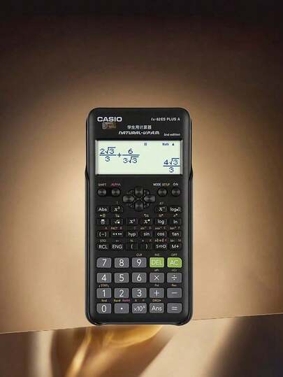 Casio FX-82ES 科学计算器，12 位自然显示，考试认可的数学计算器，便携式学生计算器，适用于学校和办公室，必备返校礼物