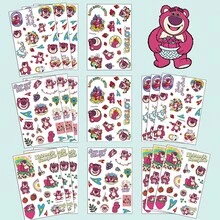 8张迪士尼主题手机壳贴纸，派对礼品，卡通贴纸，粉色贴纸，防水贴纸，适用于书籍、日记本、手机壳、笔记本电脑、平板电脑、水瓶等，非常适合节日、生日或奖励场合。 - 彩色 - 查看 1