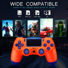 2026 New Retro Gaming Console,PS Wireless Game Controller, Black Edition With Six-Axis Gyro & Enhanced Dual Vibration, Pro-Style Ergonomic Handle, Rechargeable For PS/PC/Android/Ios,Best Game Partner Selection - Orange - View 4
