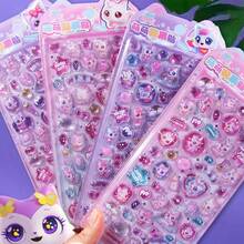 可爱许愿猫水晶浮雕贴纸，3D立体糖果贴纸，适用于剪贴簿、水瓶、冰箱、手机壳、笔记本、奖励礼物、趣味装饰DIY贴纸