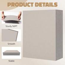 LOTMER 50 Sheets 5x7 Chipboard Cardboard, 50PT-1.3mm Thick Kraft Chipboard Sheets Shipping Pads Inserts Chip Board For Scrapbooking, Packaging Sheets Bookbinding, Packaging, And Art Projects - MàuA - Xem 3